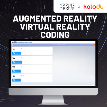 Augmented Reality and Virtual Reality Coding Programme - Chapter Menu